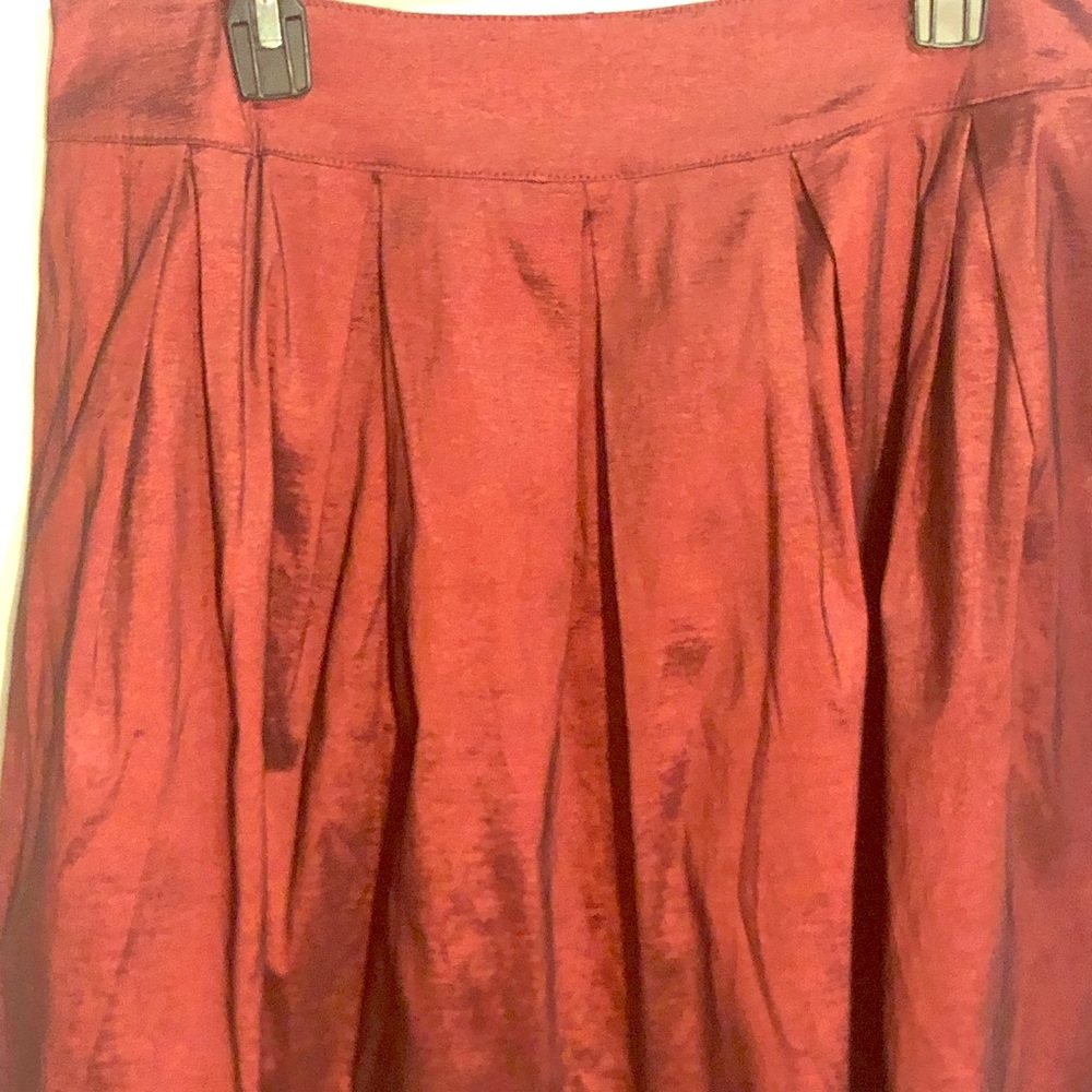 Plus Size Women’s Pleated Skirt (2XL) Burgandy